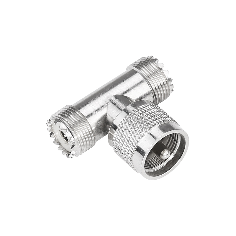 UHF أنثى إلى UHF ذكر T RF موصل